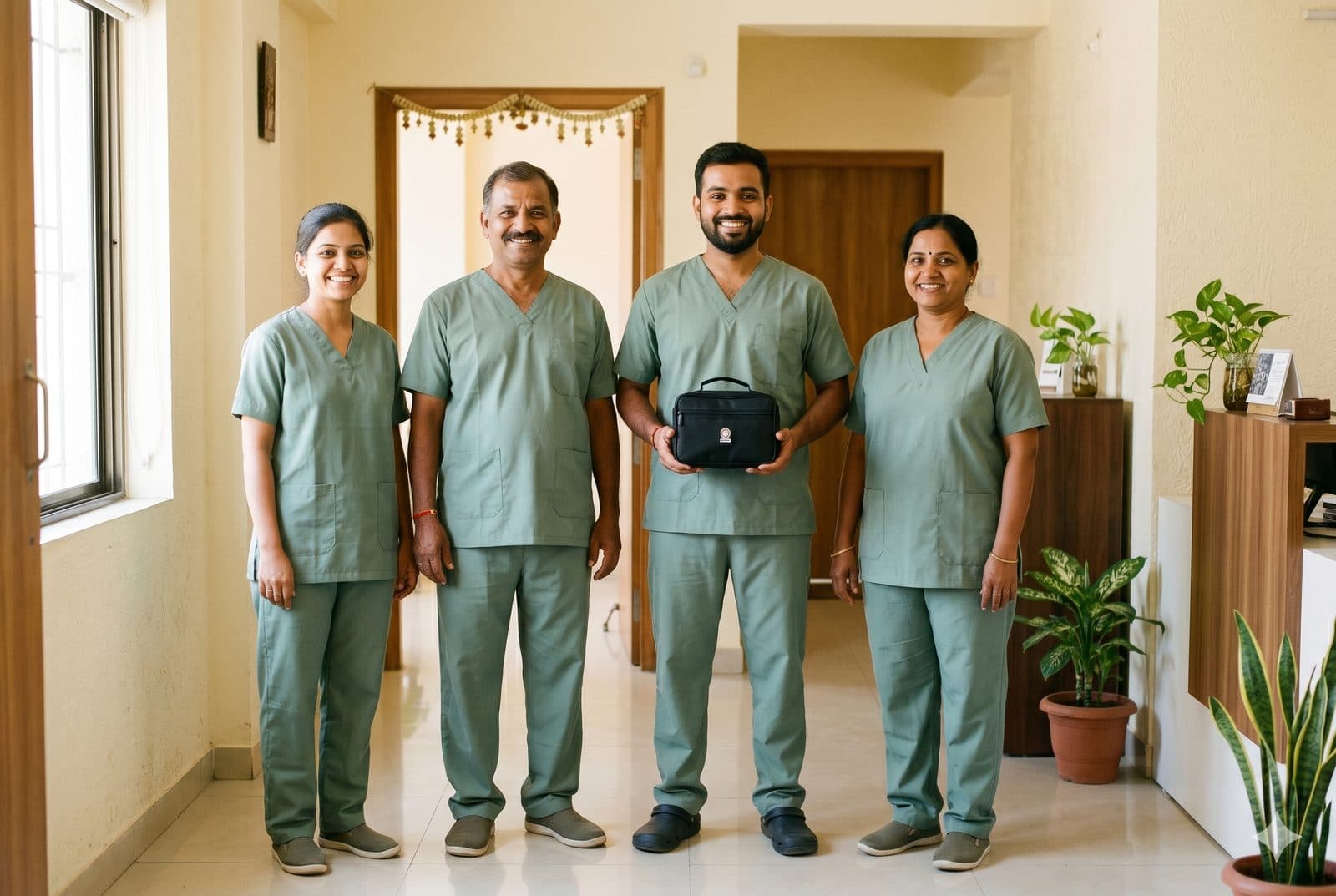 The Shree Home Health Care team of trained nurses in Nagpur